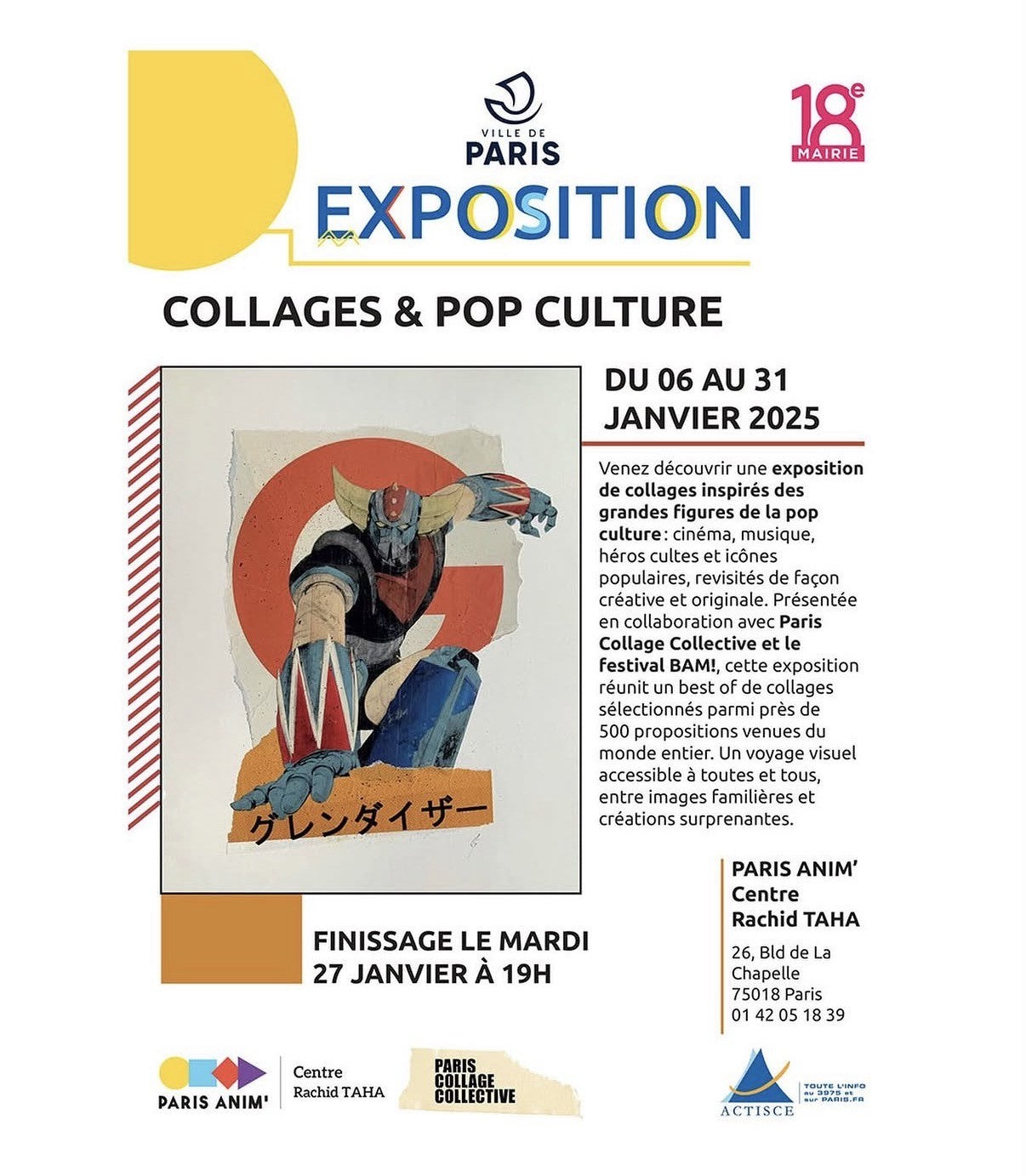 Exposição Coletiva - "Exposition Collages & Pop Culture", Paris, França
